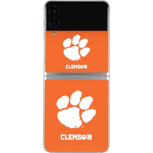 Clemson University Tiger Print Galaxy Z Flip4 5G Skin